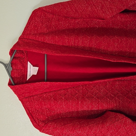 Allison Daley | Red Sparkle Cardigan Size Large - Picture 1 of 9